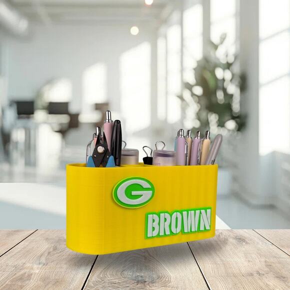 Personalized Green Bay Packers Desk Organizer, Custom Packers Gifts - Picture 6 of 10